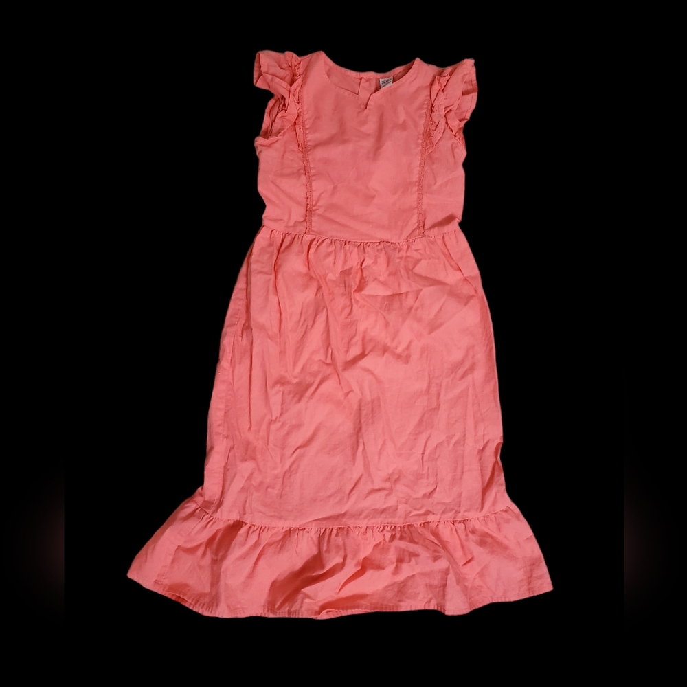 Carter's Kids Girls Coral Sleeveless Ruffle Dress
